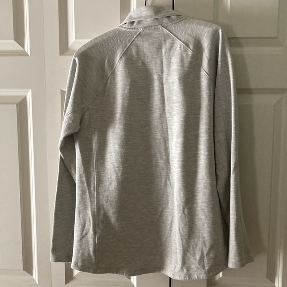 LLBean women’s jacket large zipper outdoors running hiking biking light gray - Picture 3 of 13